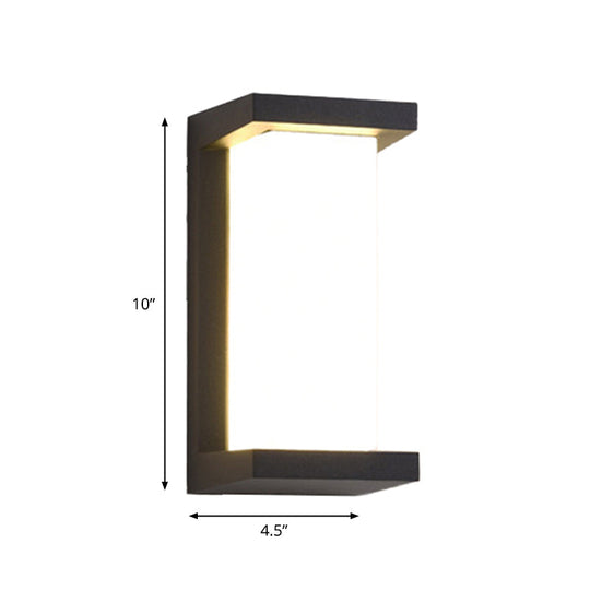 Modern Sound-Activated Led Wall Sconce In Black