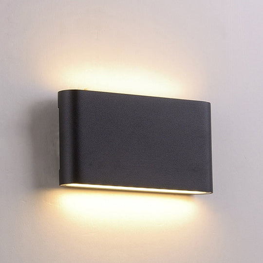 Nordic Aluminum Flush Mount Wall Lamp - Black/White Led Sconce Light Fixture (Small/Large)