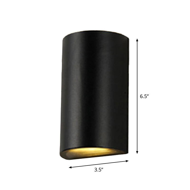 Nordic Metal Black Wall Lamp: Cube/Triangle/Cylinder Led Sconce For Outdoor