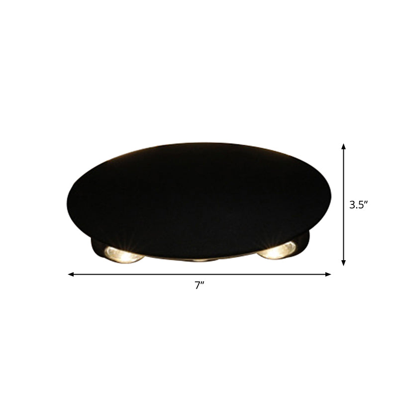 Nordic Metallic Mini Wall Light - Ellipse/Curve/Honeycomb Design 4/6-Bulb Led Washer Sconce In Black