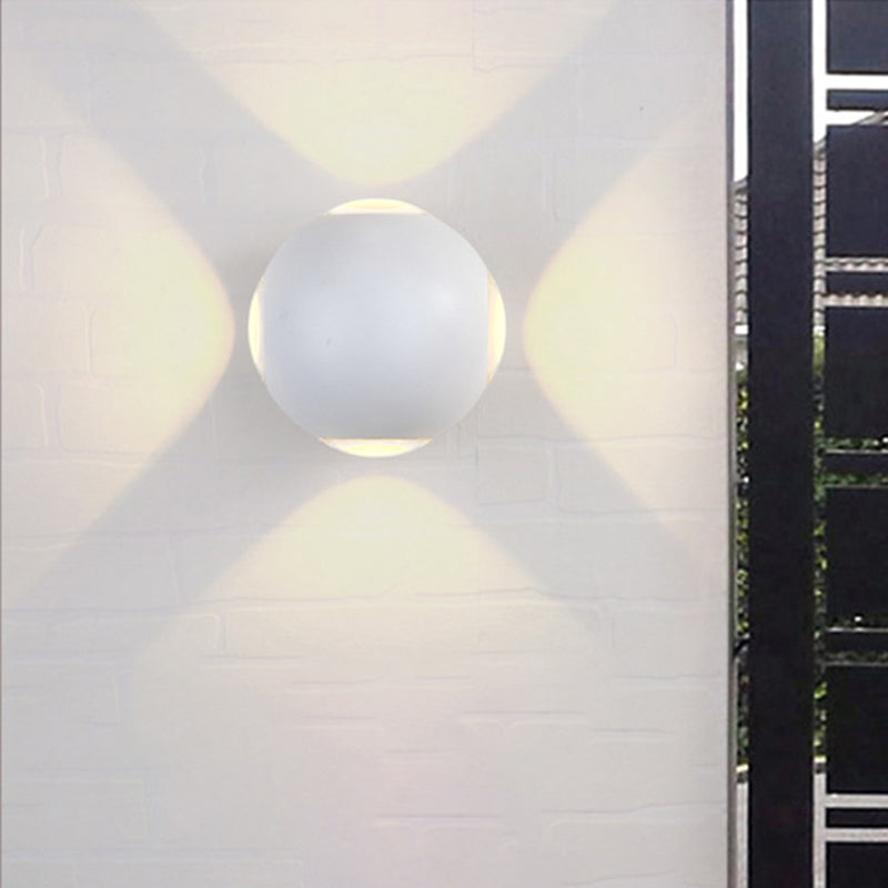 Modern Metal Flush Wall Sconce: Nordic 4-Light Dome Mount Lamp In Black/White White