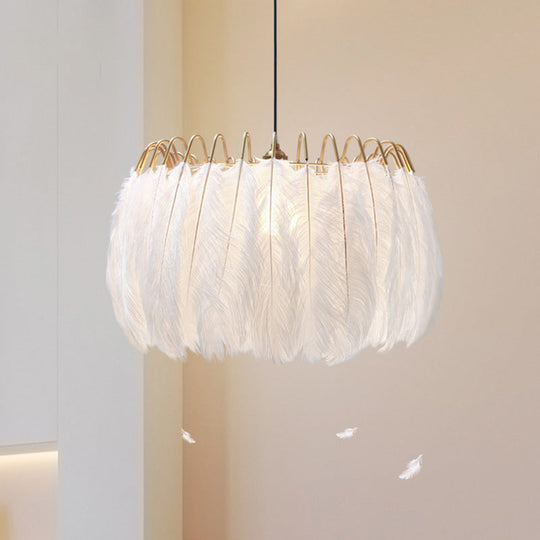 Nordic Pendant Light Kit - Feather Sheer Acrylic White