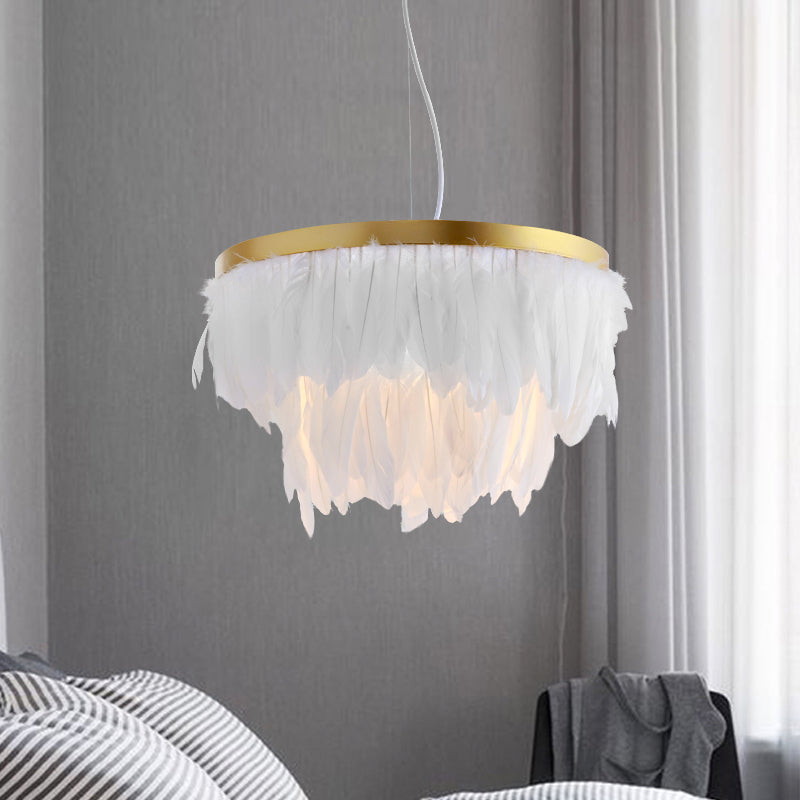 Nordic Pendant Light Kit - Feather Sheer Acrylic White / G