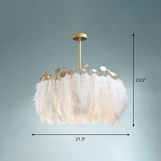 Nordic Pendant Light Kit - Feather Sheer Acrylic White
