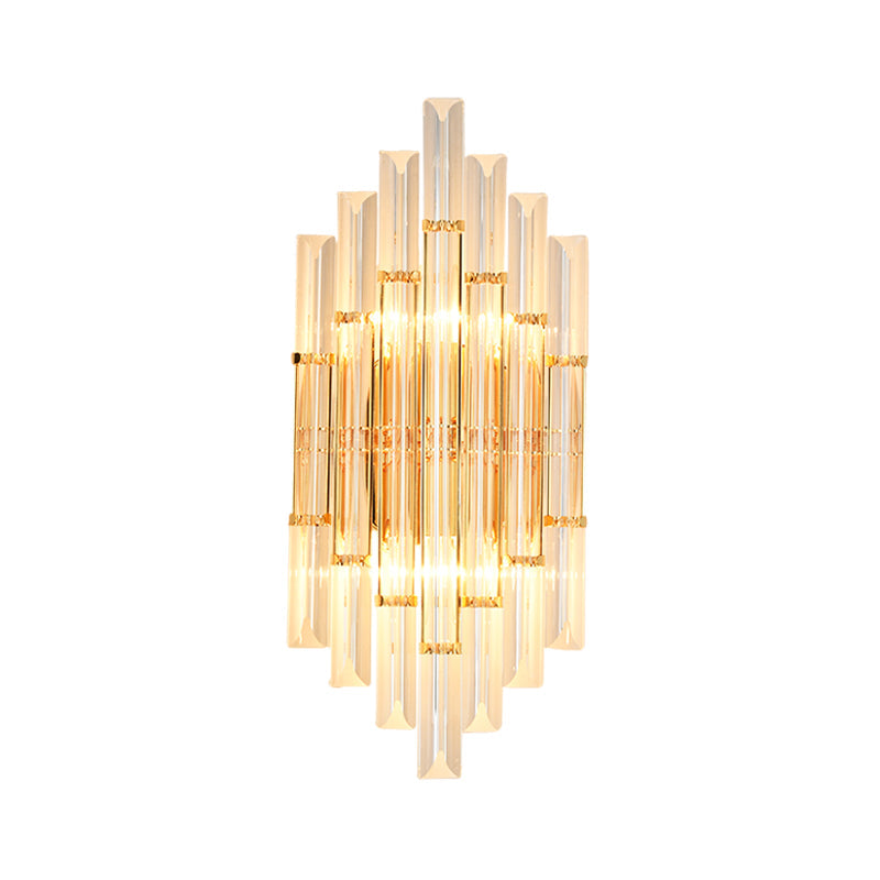 Gold Modern Wall Sconce Lamp With Crystal Shade - 1 2 Or 3 Bulb Options / B