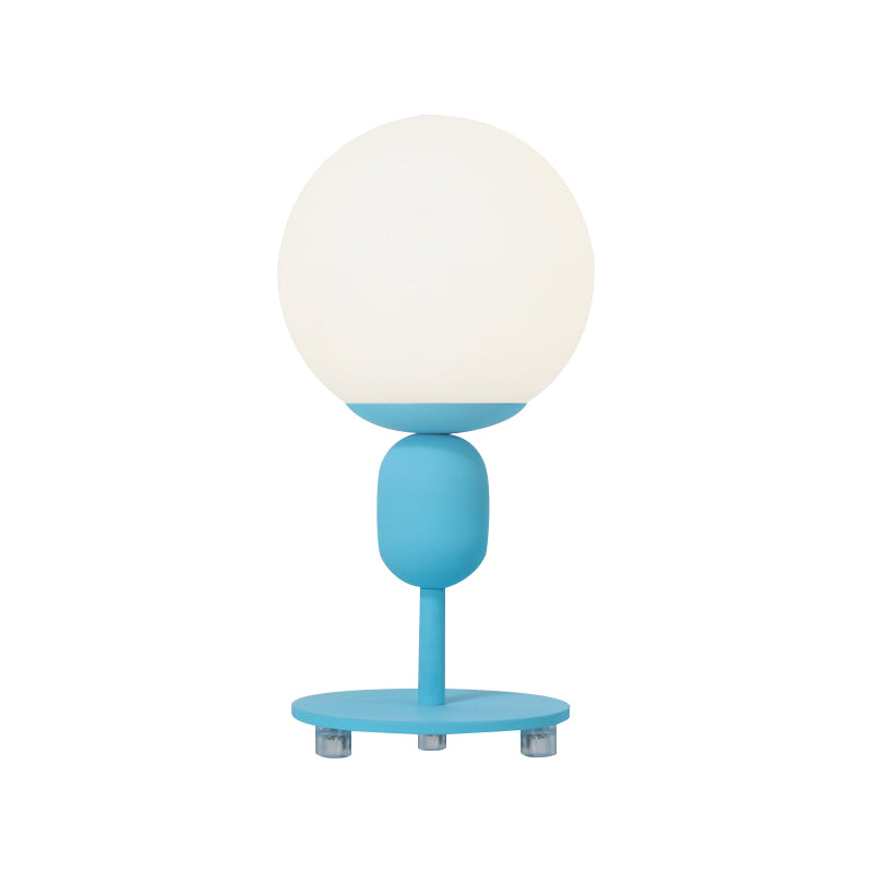 Modern Eye-Caring Desk Light With Orb Shade - Perfect For Childs Bedroom