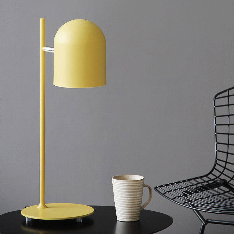 Macaron Loft Rotatable Metal Cup Study Light With Plug-In Cord For Office Desk Yellow