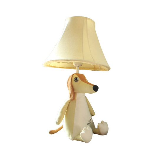 1-Head Cartoon Animal Desk Lamp For Kids Bedroom - Soft Fabric Reading Light