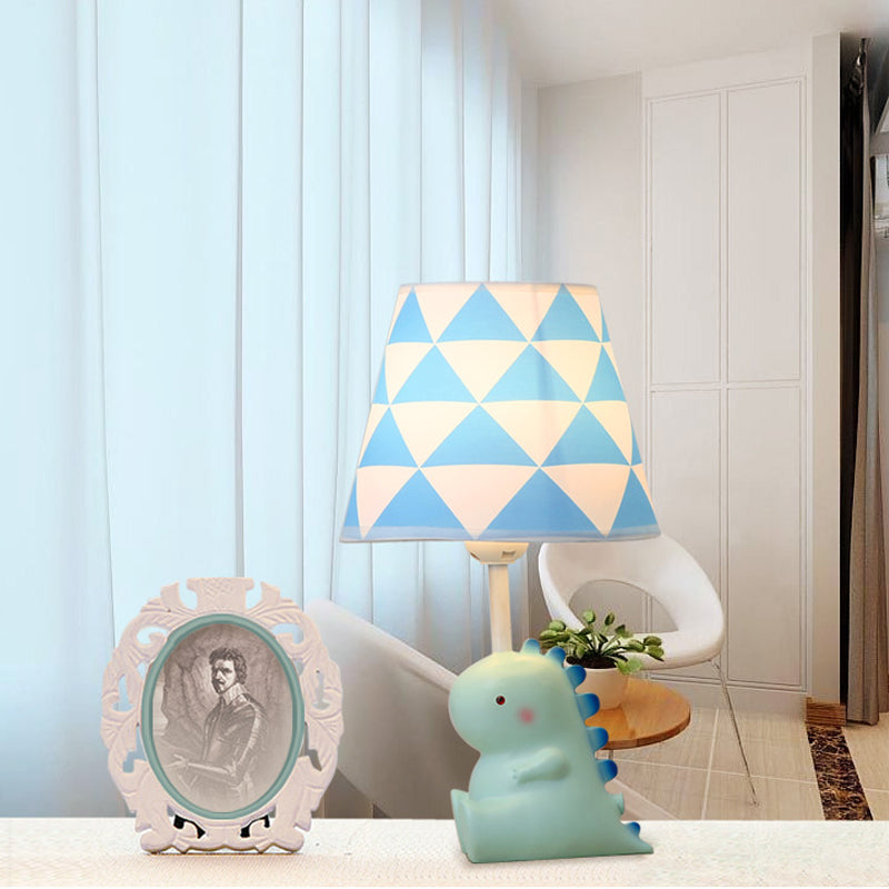 Baby Dinosaur Desk Light For Boys Bedroom - Blue Resin Lamp With Cartoon Design