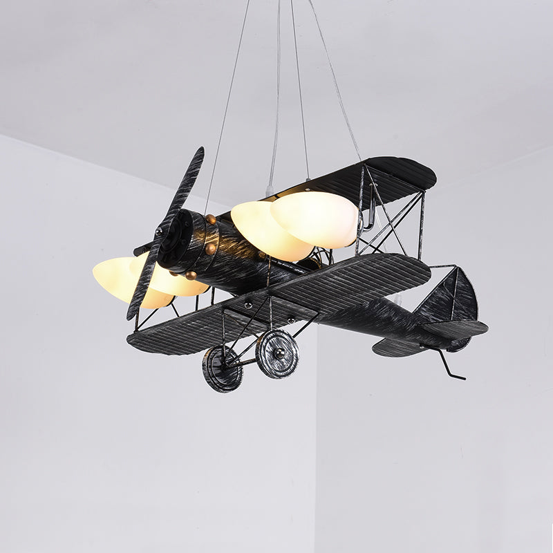 Modern Metal Plane Pendant Lights For Boys Bedroom Or Shop Wood