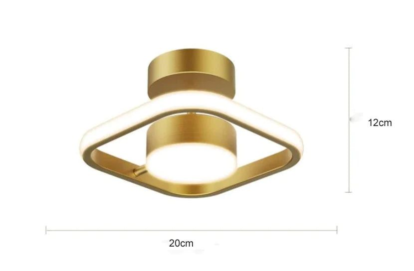 Led Ceiling Lamp with Copper Corridor Lamp