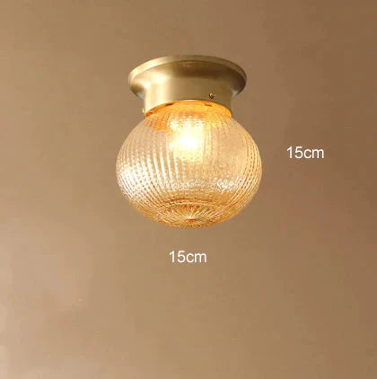 Modern Minimalist Creative All-Copper Corridor Aisle Light Stair Balcony Ceiling Lamp A / Without
