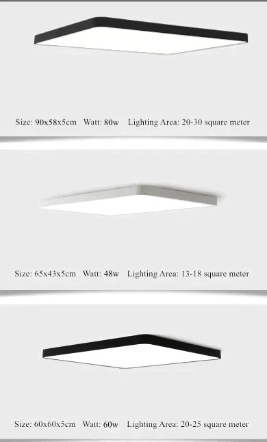 Surface Mount Ultra Thin 5Cm Led Ceiling Light Dimmable Modern Lamp Home Lighting Living Room