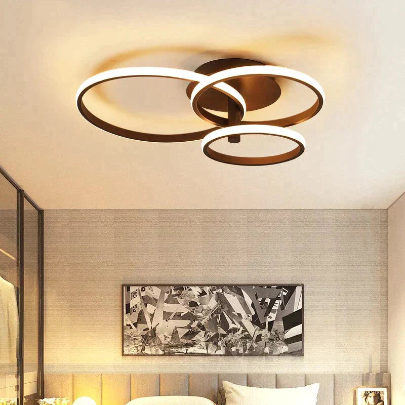 New Design Led Ceiling Light For Living Room Dining Bedroom White Coffee Finnished Indoor Home
