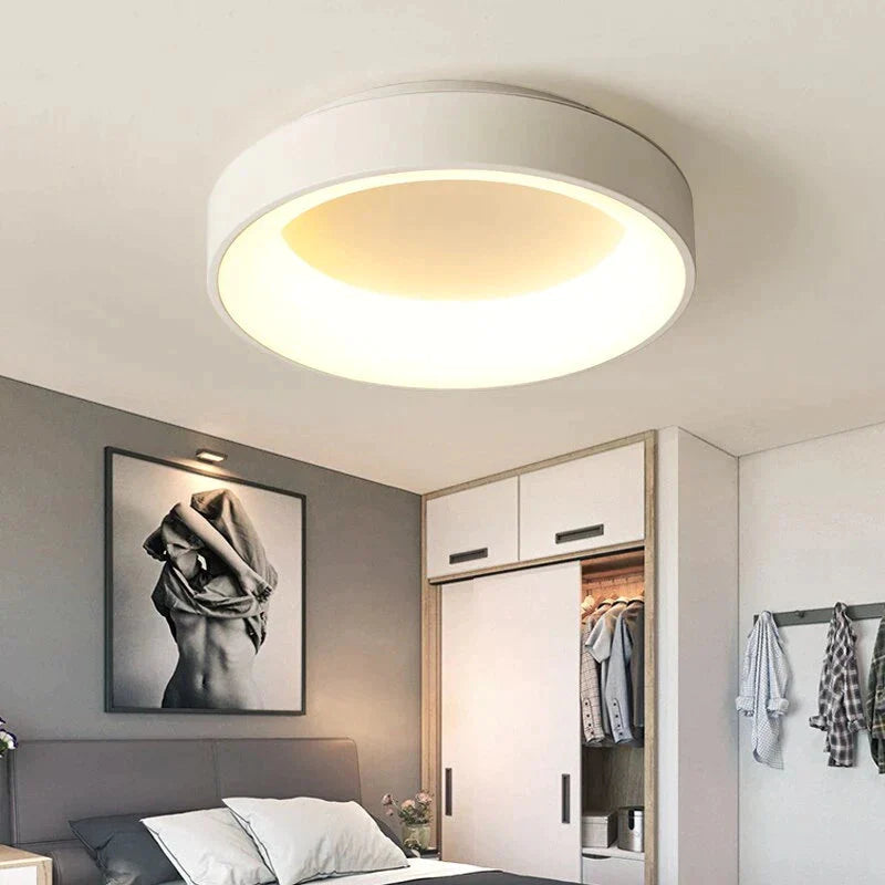 Modern Square/Round Ceiling Lights For Living Room Bedroom Dining Room White Color Frame Lamp Fixtures Lustres Lampadari  Dero