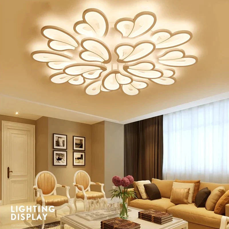 Modern Led Ceiling Lights For Living Room Dining Room Bedroom Foyer Luminaries White Frame Led Ceiling Lamps Input