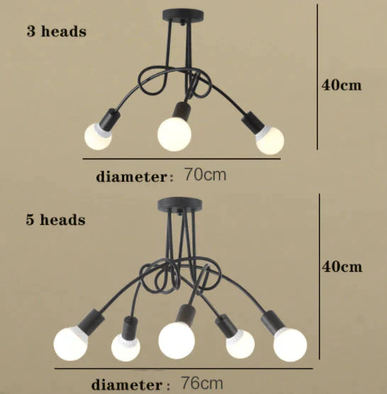 Industrial Style Bedroom Living Room Simple Study Dining Lamp Shop Cafe Loft Creative Personality