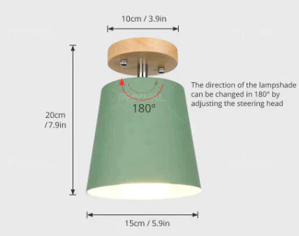 Led Ceiling Light Iron Wood Lamps Nordic Modern Lamp For Living Room Bedroom Decoration Fixture