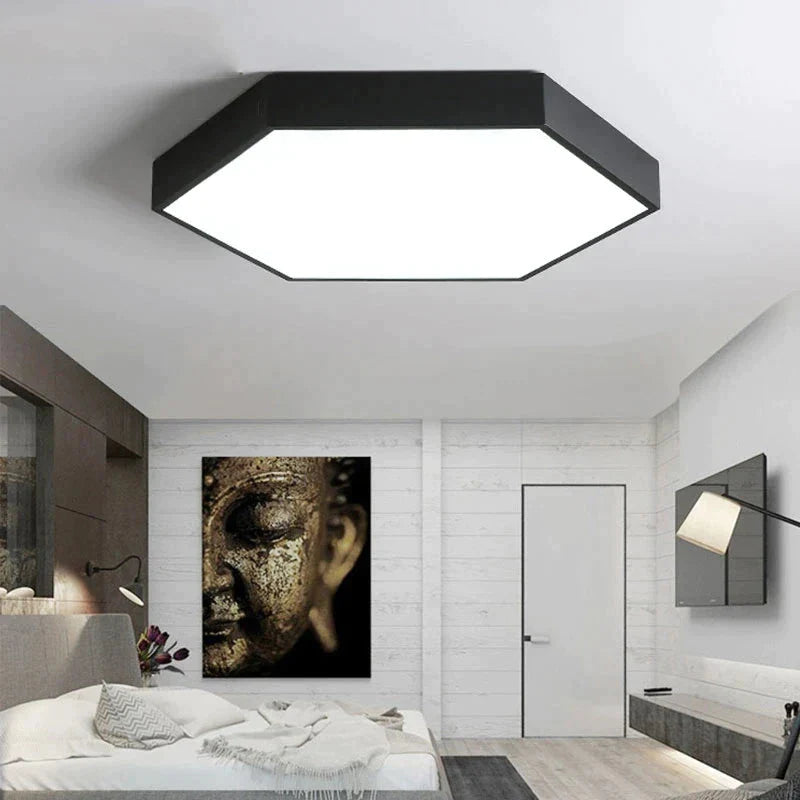Luminaires Modern Led Ceiling Light For Living Room Bedroom Black&White Simple Ceiling Mounted Home Ceiling Lamps 5CM Thin