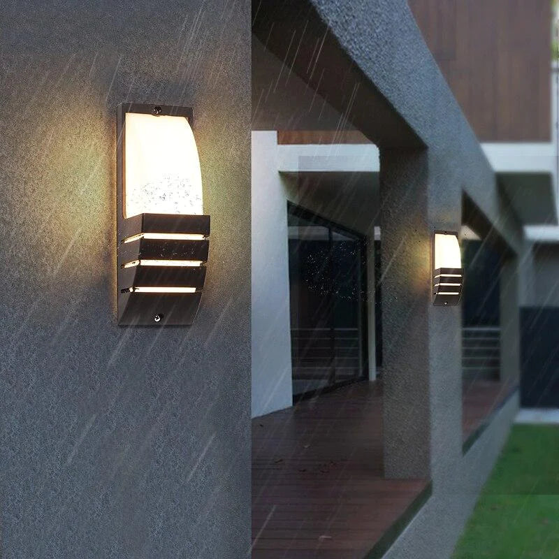 Modern Porch Light Waterproof IP65 Radar Sensor Wall Lamps For Courtyard Patio Garden Front Door LED Outdoor Lighting