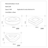 Diameter 240Mm Modern Led Chandelier For Holly Aisle Corridor Bedroom Black Or White