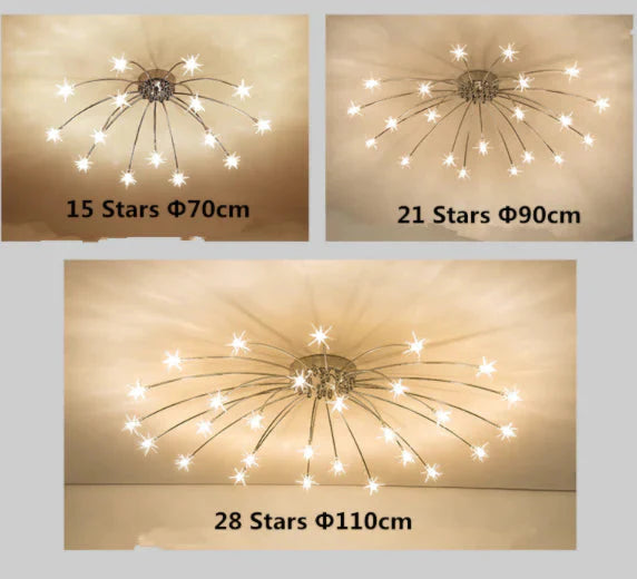 Fashion Ceiling Lights LED Lamp Iron Galss Indoor Lighting ALL Stars LED G4 Bedroom, Living Room Hotel Light Fixture
