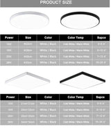 Led Ceiling Light Acryl Alloy Modern Lamp Living Room Lighting Round & Square 3Cm Super Thin For