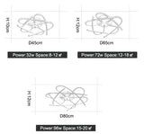 Matte Grey/Black Modern Led Ceiling Lights For Living Room Bedroom Study Rc Dimmable Lamp