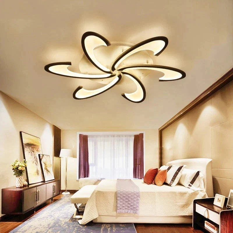 Black White Body LED Ceiling  For Living Room Acrylic Lampara De Techo Modern Ceiling Lamp Indoor Home fixture Lighting