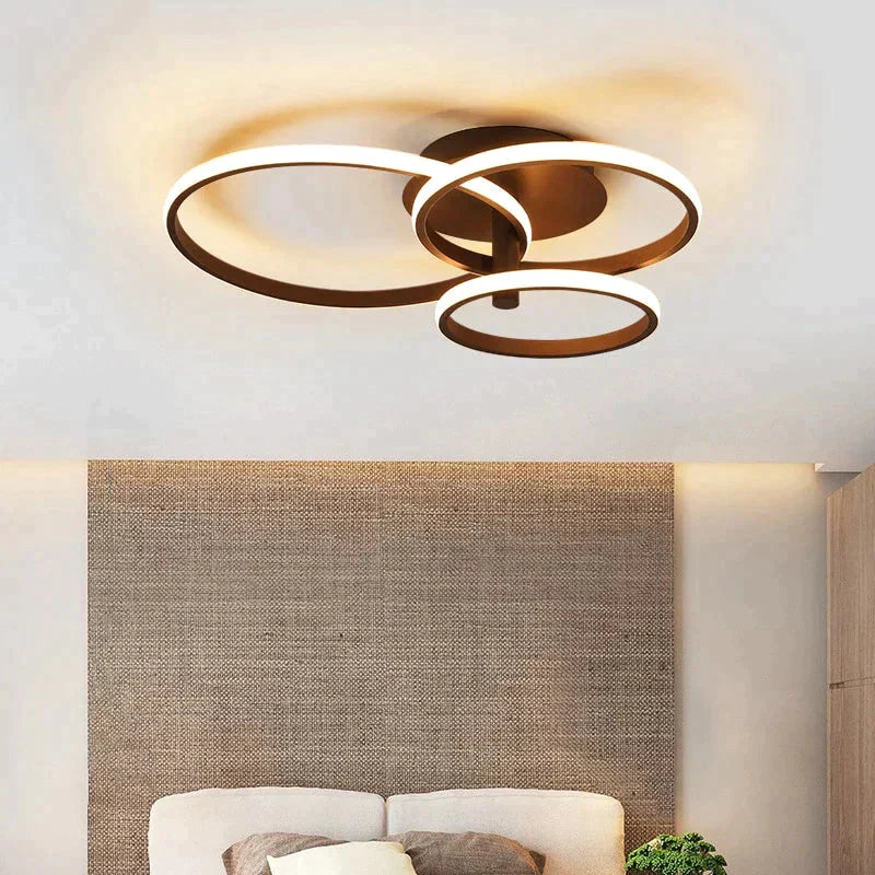 New Design Led Ceiling Light For Living Room Dining Bedroom White Coffee Finnished Indoor Home