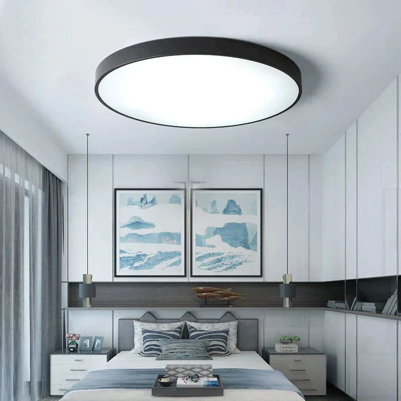Metal Modern Led Ceiling Light Black&White Simple Led Chandelier Ceiling Lamp For Living Room Bedroom Dining Room Light Fixtures