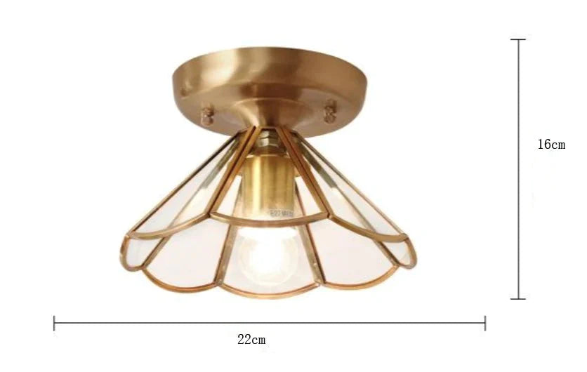 Modern Gateway Lamp Balcony Corridor All Copper Ceiling Lamp