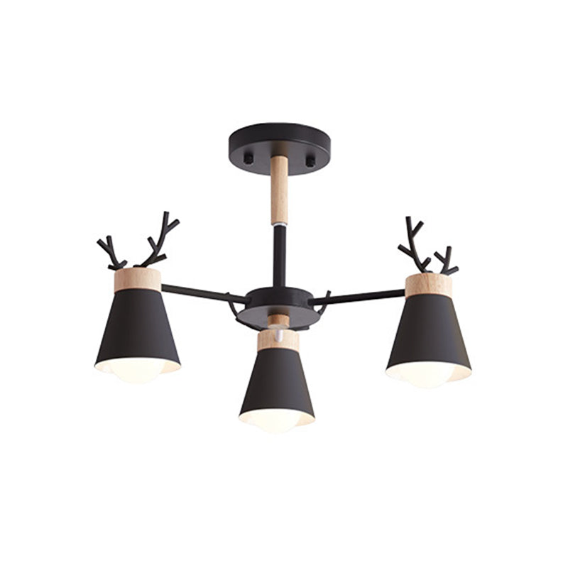 Modern Iron Deer Horn Kids Pendant Chandelier - Stylish Room Lighting Fixture