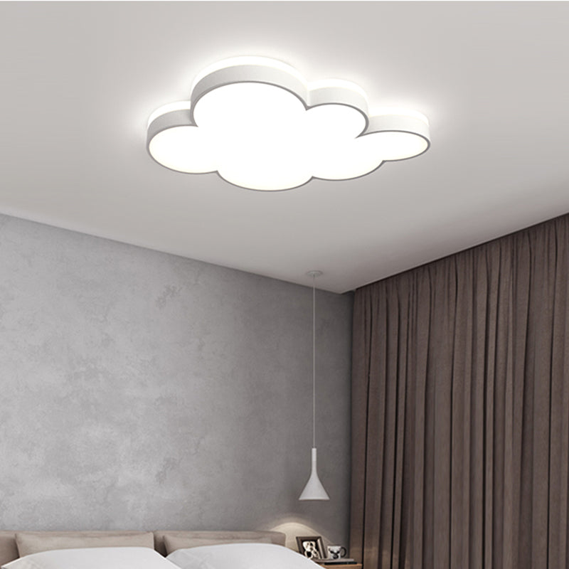 Contemporary Cloud Flush Led Ceiling Light Fixture For Bedrooms - Acrylic Lamp White / Small