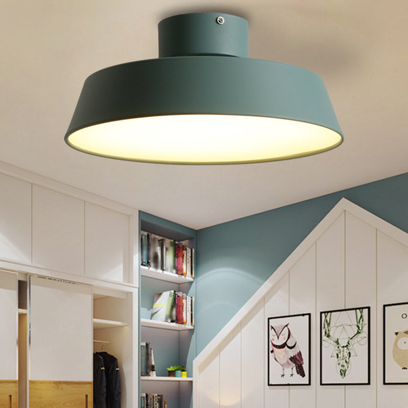 Led Semi Flush Ceiling Light With Barn Acrylic Shade Perfect For Dining Rooms Green / Small