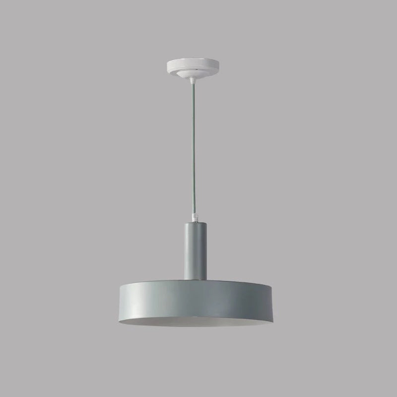 Contemporary Metallic 1-Head Ceiling Light For Bedroom: Round Drop Lamp Green