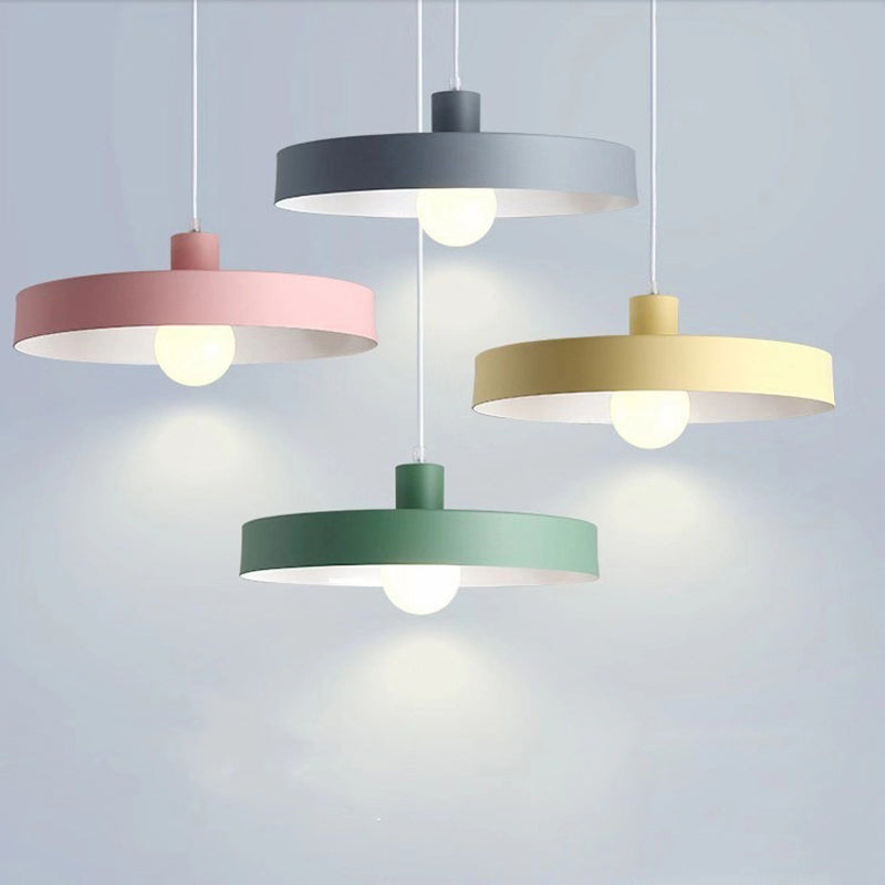 Modern Pendant Light Kit with Metal Pot Lid Shade – Ideal for Dining Room Hanging Lamp
