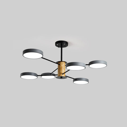 Modern Led Ceiling Light Sleek Semi Flush Circle Design With Acrylic Shade Ideal For Living Room 6 /