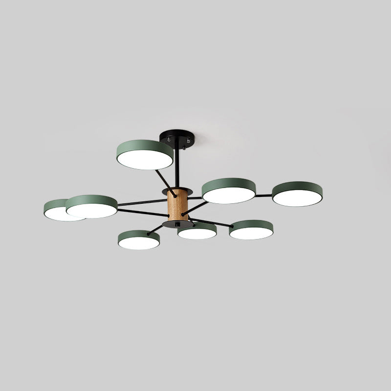 Modern Led Ceiling Light Sleek Semi Flush Circle Design With Acrylic Shade Ideal For Living Room 8 /