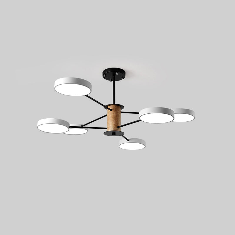 Modern Led Ceiling Light Sleek Semi Flush Circle Design With Acrylic Shade Ideal For Living Room 6 /