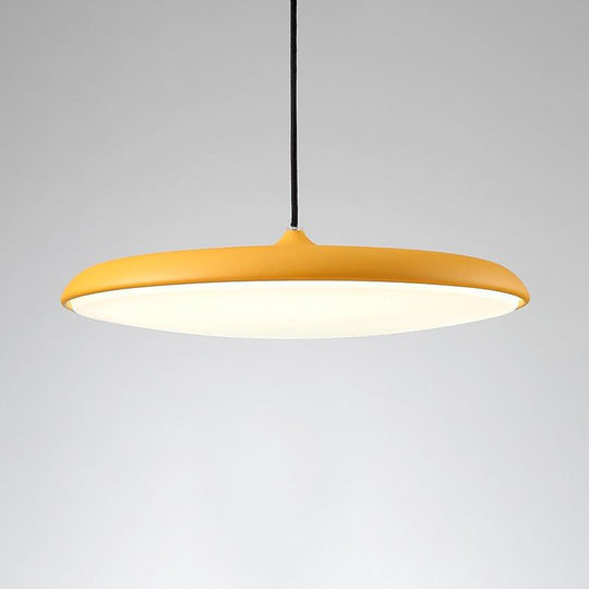 Metal Flying Saucer Shaped Pendulum Light Yellow / Small Pendant Lighting