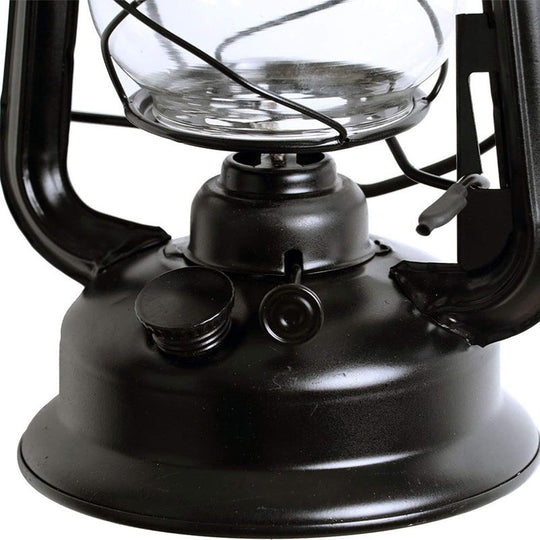 Industrial 1-Light Wall Lamp With Lantern Glass Shade In Black