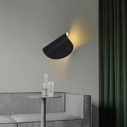 Modern Led Wall Sconce With Foldable Metal Shade For Living Room