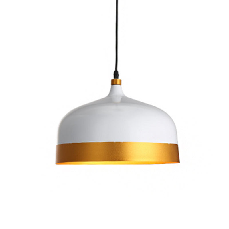 Contemporary Metal Drop Lamp - Geometric Design Dining Room Pendant Light Kit White / 13