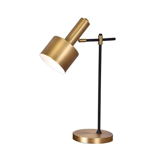 Menkab - Modern 1-Bulb Bedroom Table Light Modern Brass Night Lighting with Grenade Metal Shade