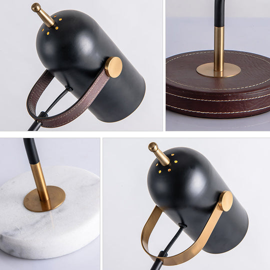 Modern Metal Dome Nightstand Light - 1 Head Rotatable For Living Room