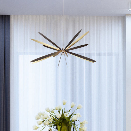 Simplicity 6-Bulb Black Dragonfly Ceiling Chandelier | Metal Shade Drown Lighting