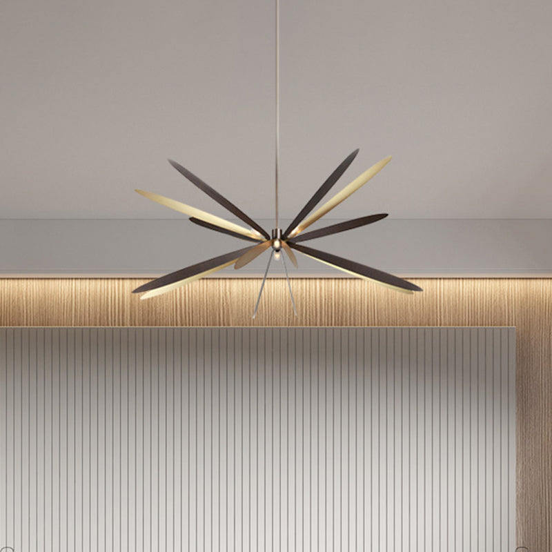 Sleek Black Dragonfly 6-Bulb Ceiling Chandelier - Simplicity & Elegance Combined!