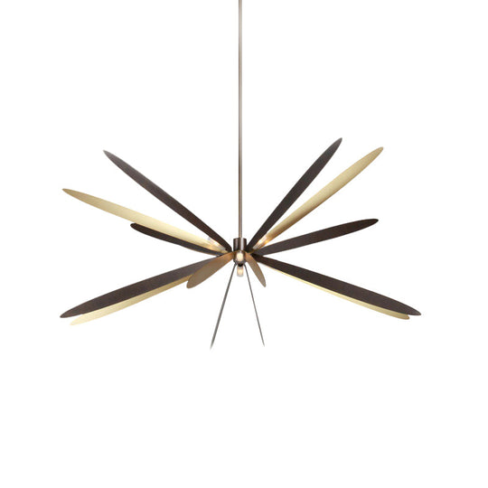 Sleek Black Dragonfly 6-Bulb Ceiling Chandelier - Simplicity & Elegance Combined!