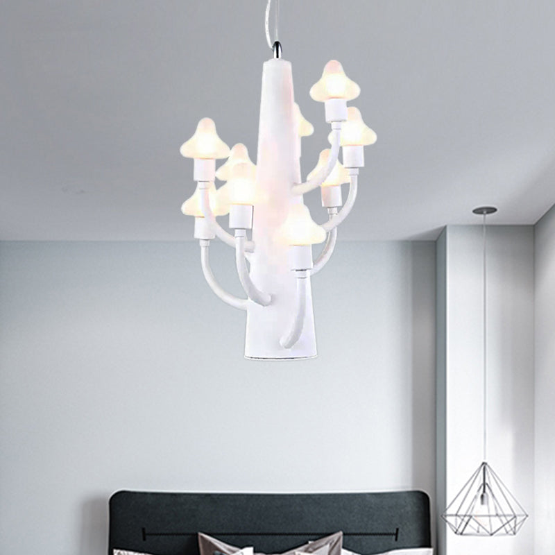 White Branch Pendant Light With Kids Metal Hanging Mushroom For Restaurant Bedroom 9 /